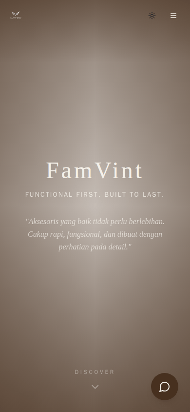 FamVint mobile view
